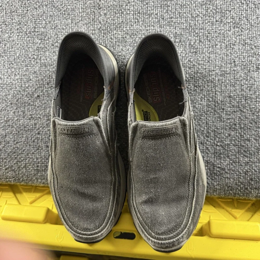 Skechers Slip-Ins Shoes Mens Size 9.5 Gray Slip On Goodyear SN 204809WW